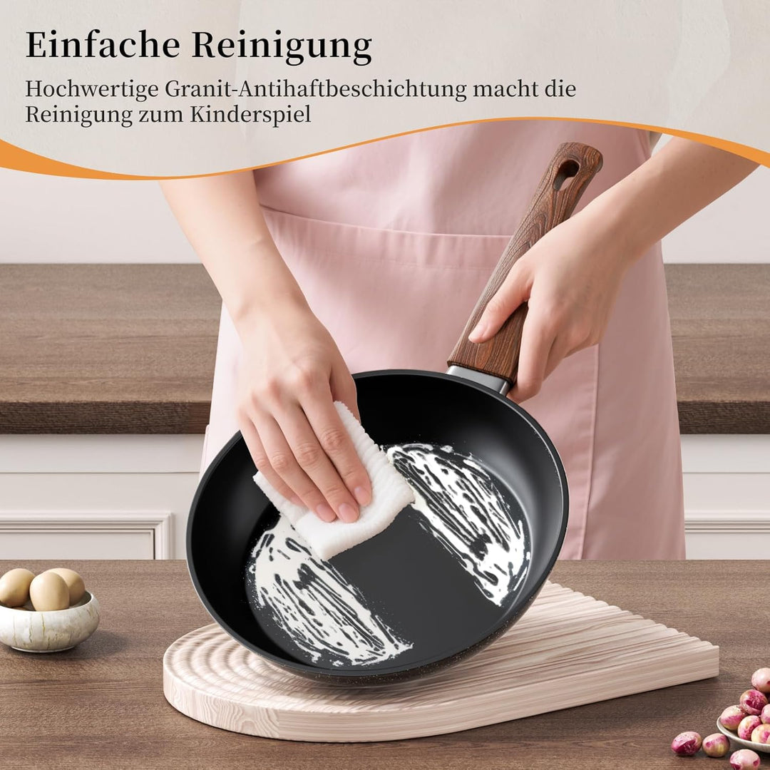 Innerwell Antihaft Bratpfanne 20 cm, Pfanne Induktion mit Keramik Antihaftbeschichtung in Profiquali