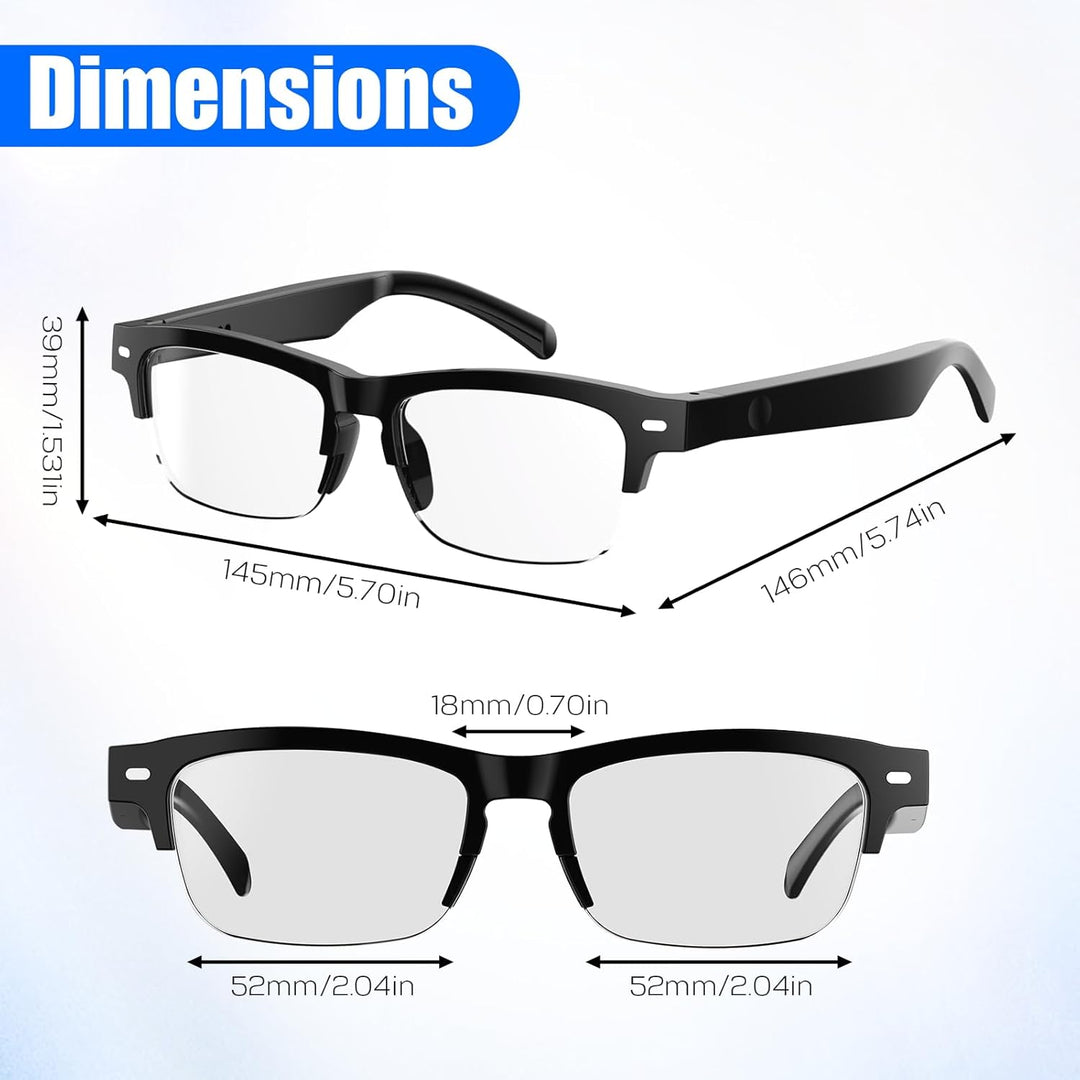 GenXenon AI Smart Glasses, Bluetooth KI Brille mit 164 Sprachen (Echtzeitübersetzung), Photochrome B