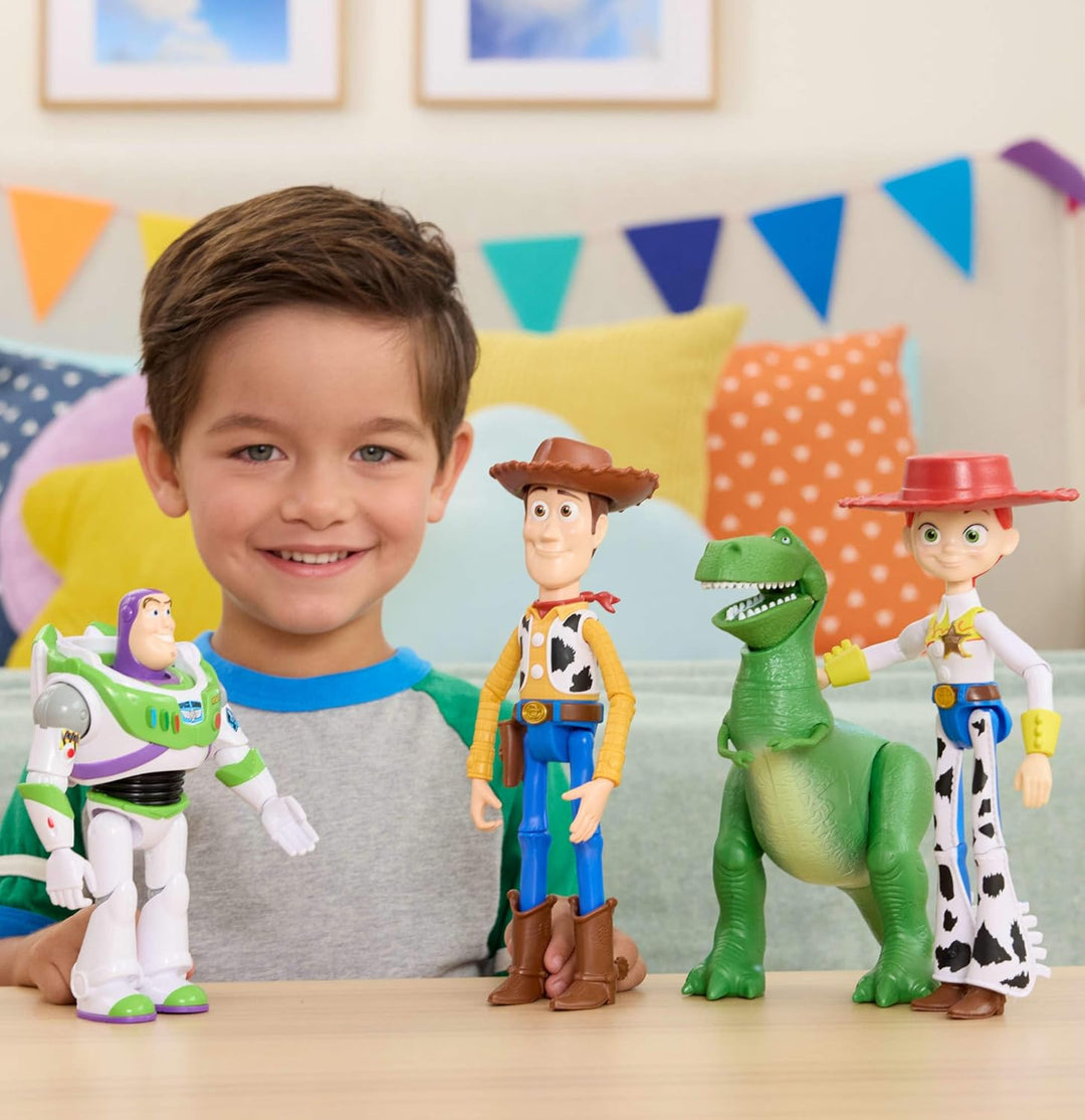 Mattel Disney Pixar Toy Story 5 Buzz Lightyear-Actionfigur, ca. 18 cm grosser Space Ranger, 10 Beweg