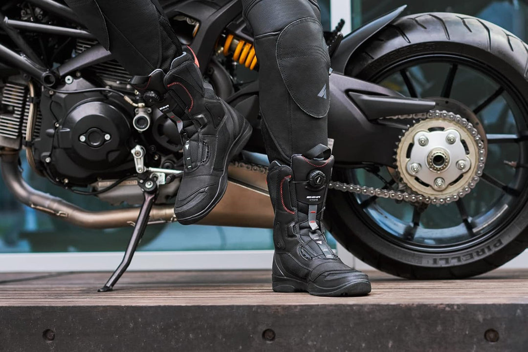 SHIMA STRATO Motorradstiefel Herren und Damen - Motorrad Wasserdicht Stiefel Tourenstiefel Schuhe Mä