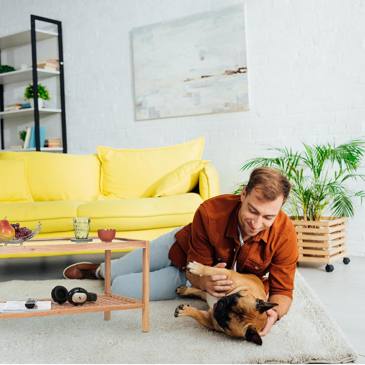 Relaxdays Beistelltisch, Wohnzimmertisch mit Glasablage, HBT 40x80x40 cm, Ablagetisch Walnussholz, K