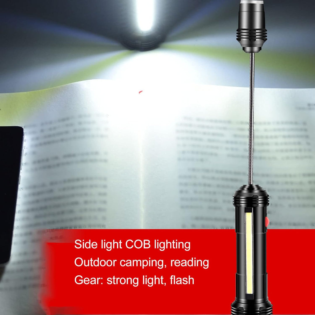 Grilllicht mit Seitenlampe, Flexibles Schwanenhals-Grilllicht, Magnetfuss, Wasser- und hitzebeständi