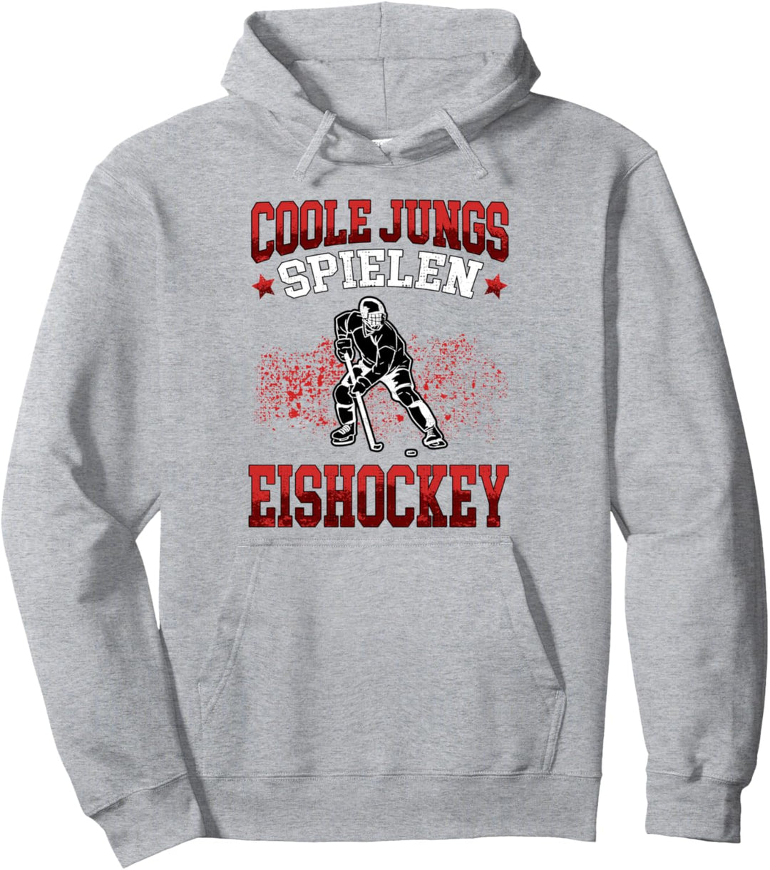 Coole Jungs spielen Eishockey Hockey junge Eishockeyspieler Pullover Hoodie