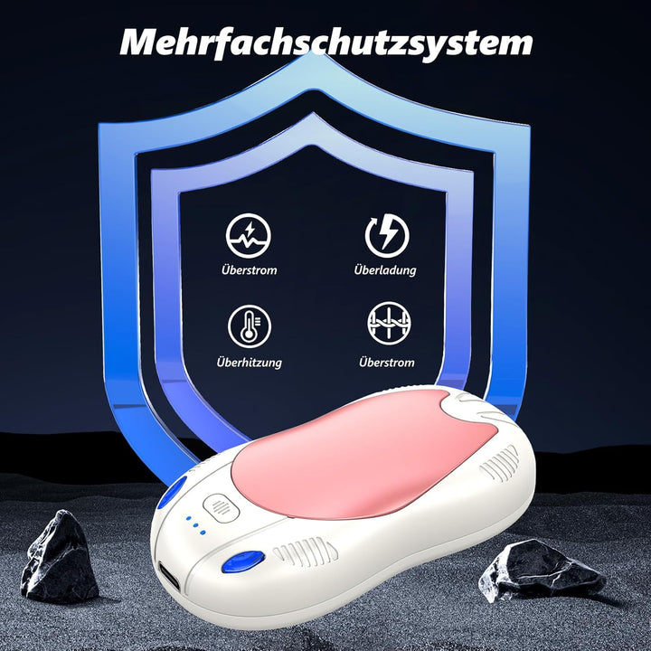 Handwärmer Elektrisch 2er, Taschenwärme, USB Taschenwärmer Wiederverwendbar mit 3 Wärmestufen, Winte