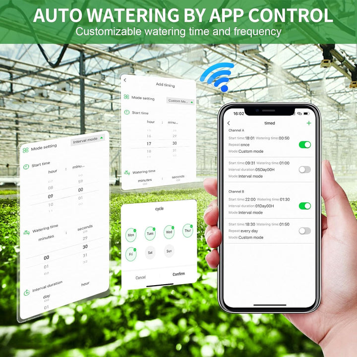 Automatisches Bewässerungssystem Indoor für Garten Pflanzen, Vankarr WiFi Automatische Bewässerung m