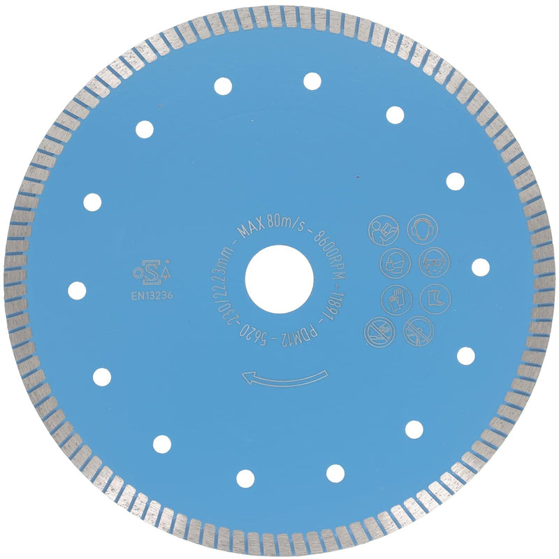 PRODIAMANT Profi Diamant Fliesenscheibe ø 230mm F33 Bohrung 30mm mit Distanzring 25,4mm Natursteine