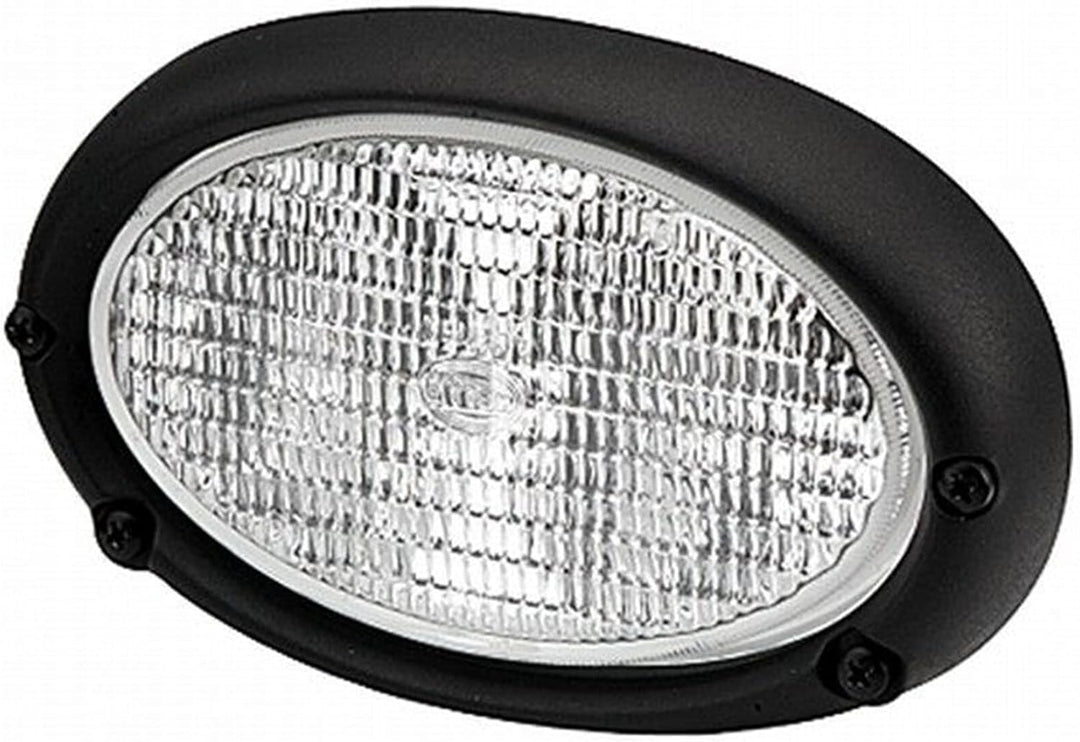 HELLA - Halogen-Arbeitsscheinwerfer - Oval 100 - 12V - Einbau/Schraubanschluss - 2-Punkt Befestigung