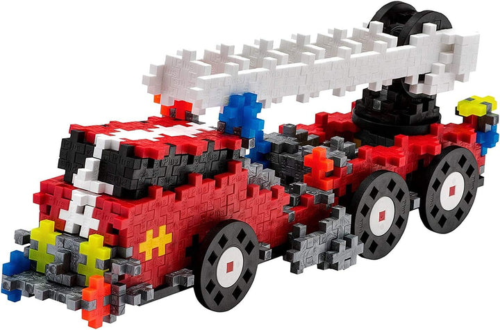 Plus-Plus 9607009 Geniales Konstruktionsspielzeug, Feuerwehrauto, PlusPlus Go! Bausteine-Set, 500 Te