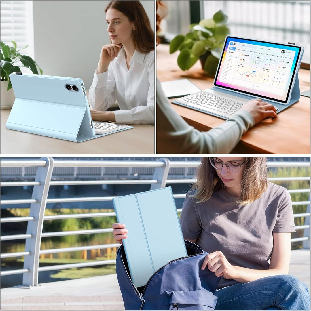 WINCHKING Hülle Mit Tastatur Für Xiaomi Redmi Pad 2 Pro 12.1 Zoll/Redmi Pad Pro 12.1” 2024, Magnetis
