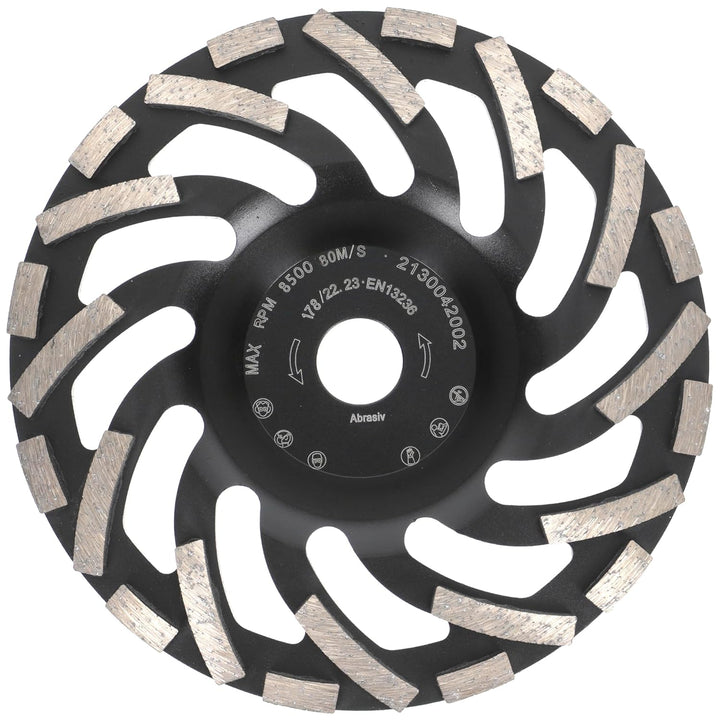 PRODIAMANT Diamant-Schleiftopf 180 mm x 22,2 mm Turbo ST91 Diamantschleifscheibe Asphalt Estrich Pro