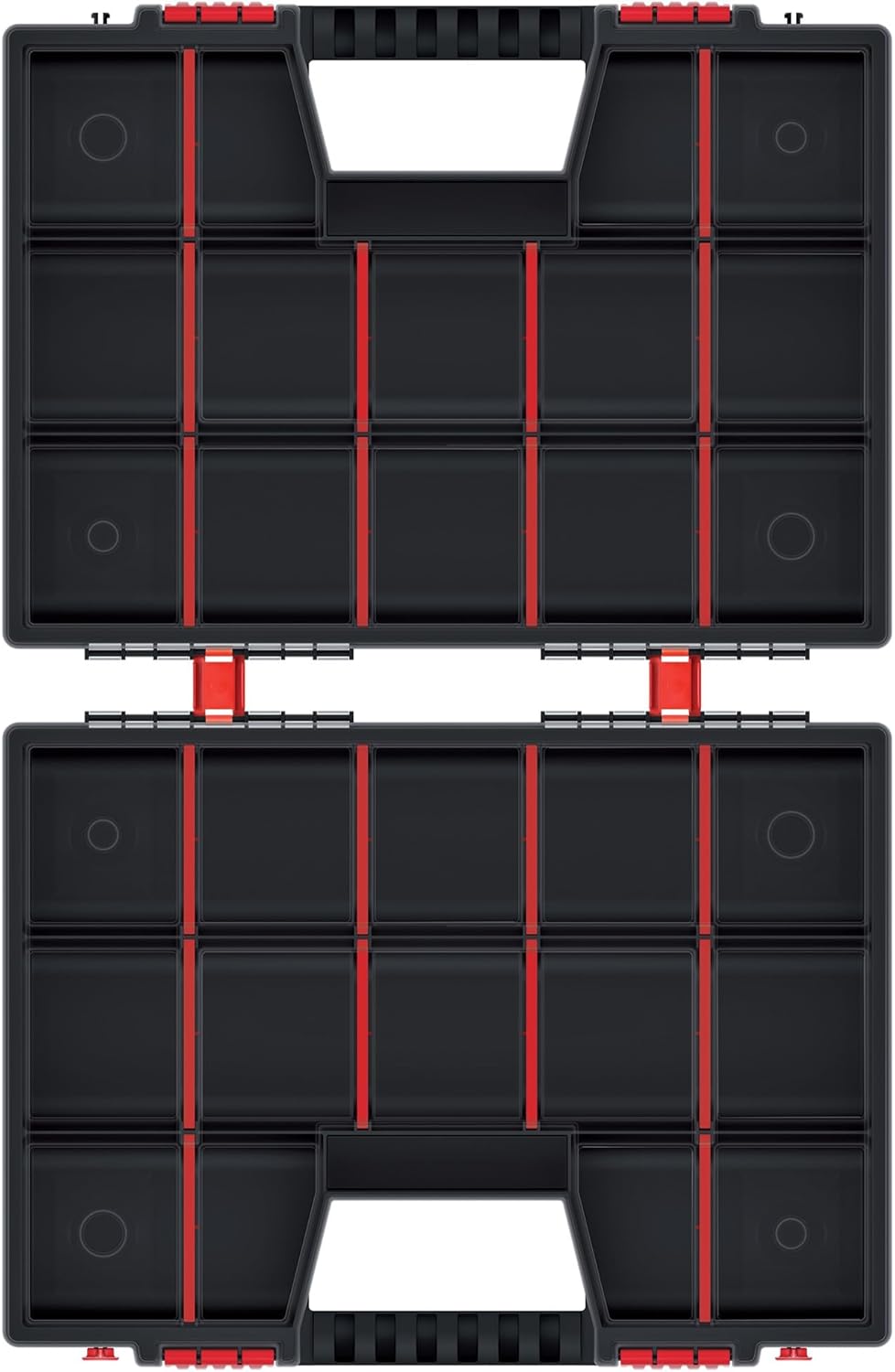 Mivos Doppelseitig Sortimentskasten 390 x 290 x 130 mm mit 30 Verstellbare Fächer - 2 Seitig Sortier