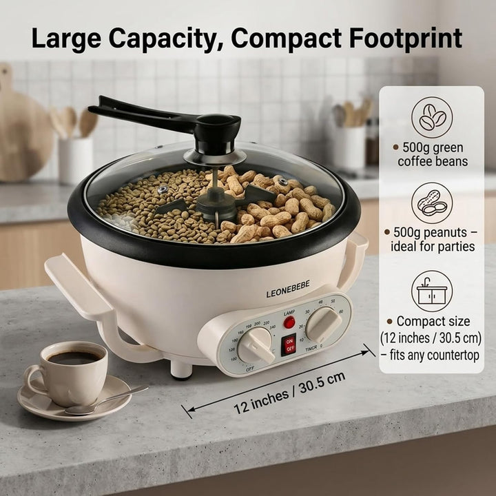 Home Kaffeeröster, röstmaschine, Haushalt Elektrischer Kaffeebohne Baker Nuss Erdnuss Cashew Kastani