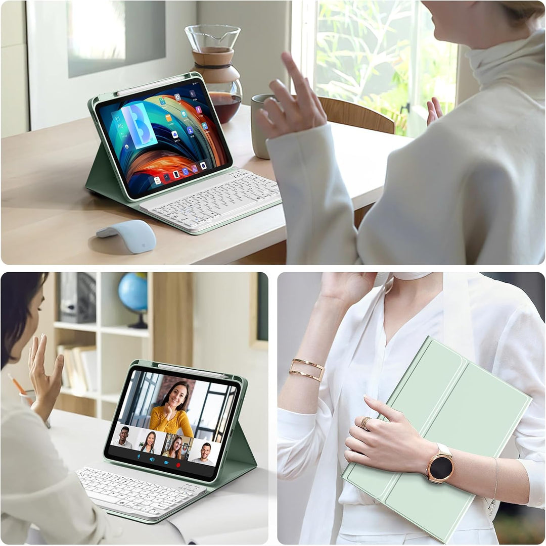Hülle mit Tastatur für iPad Air 11 Zoll (2026 M4/2025 M3/2024 M2), iPad Air 5./4. 2022/2020 10,9 Zol