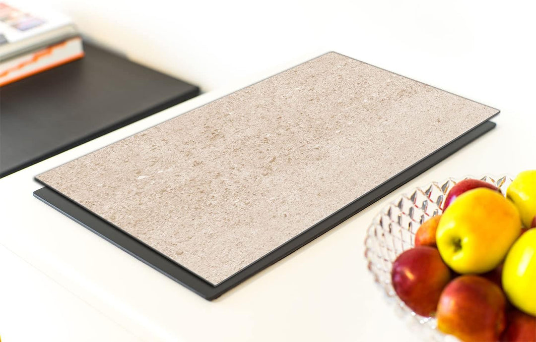 DarHaus Herdabdeckplatte einteilig 40x52 cm Ceranfeld Abdeckung Glas Spritzschutz Abdeckplatte Glasp
