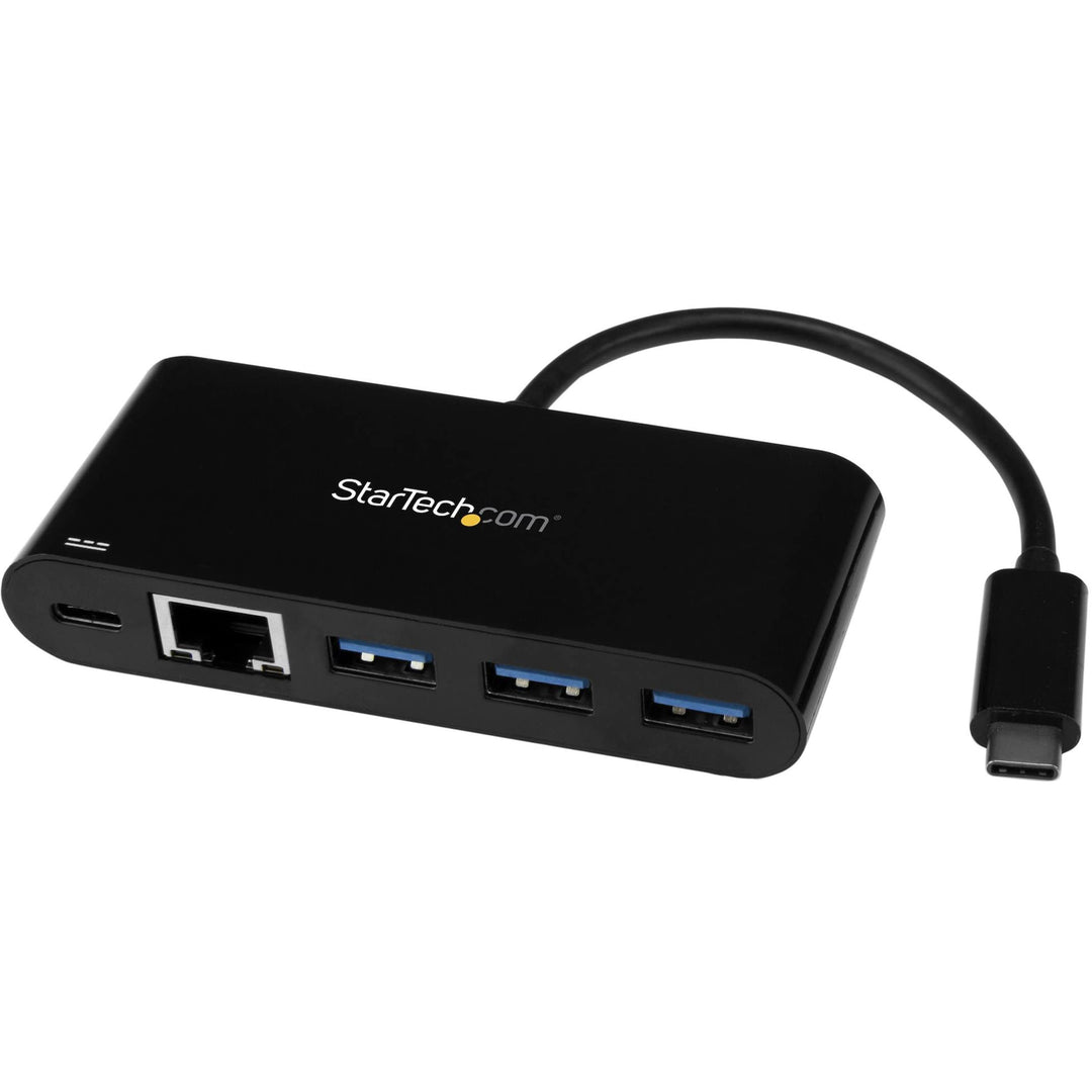 StarTech.com 3 Port USB 3.0 Hub mit Gigabit Ethernet und Stromversorgung - USB Type C Hub mit GbE un