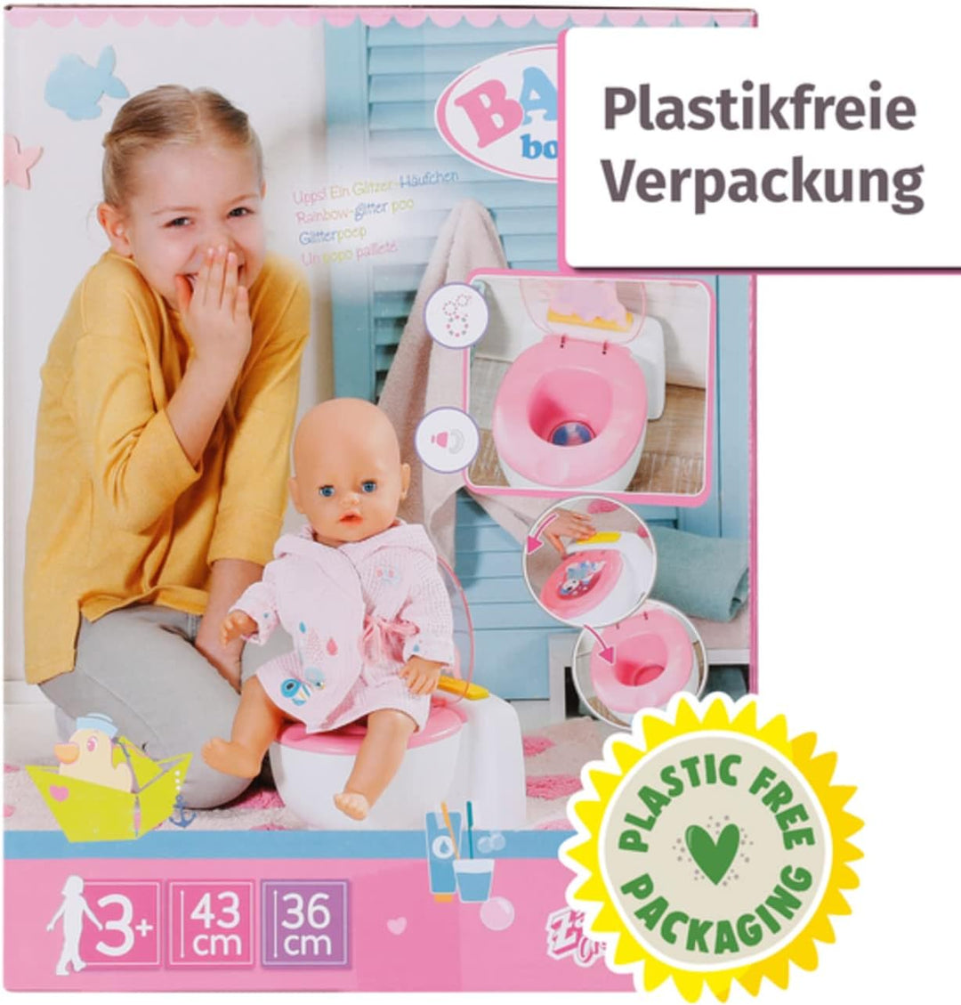 BABY born Toilette für Puppen mit Geräuschfunktion und Häufchen zum wegspülen, 828373 Zapf Creation,