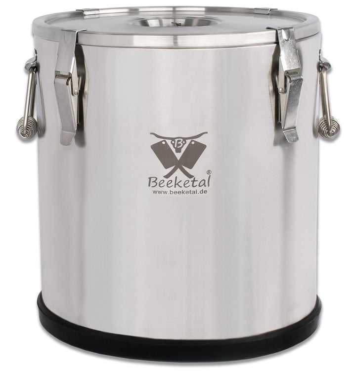 Beeketal 'BTB-33P' Edelstahl Thermobehälter mit 33 L Gesamtvolumen (Max. 30 L Füllmenge) | Doppelwan