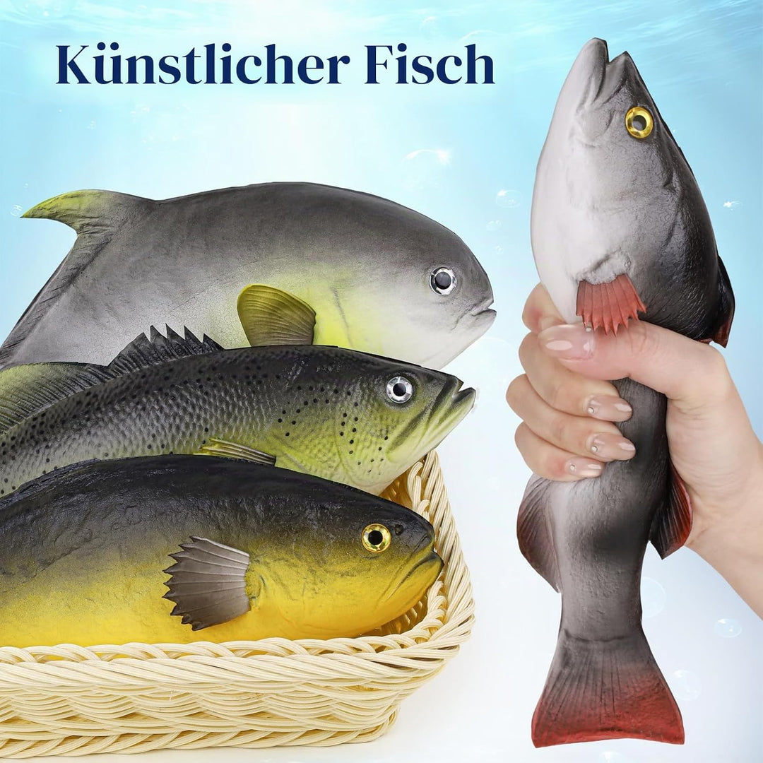 Meiwlong 4 Stück Künstliche Fisch Deko Kunststoff Fische Dekoration Realistische Simulation Modell G