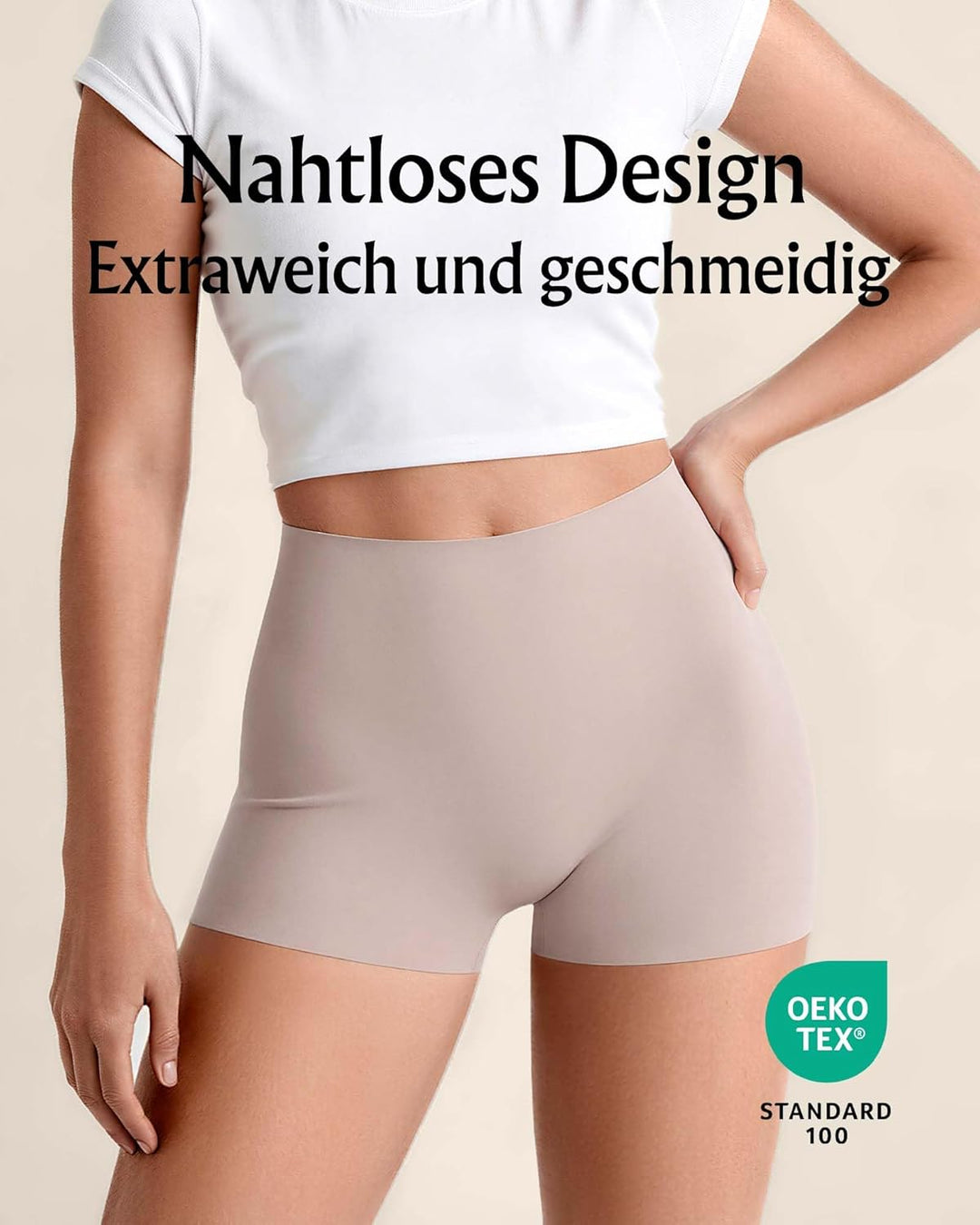 SHARICCA Boxershorts Damen Nahtlos Shorts Radlerhose Unterhose Hotpants Kurze Hose Hohe Taille Boxer