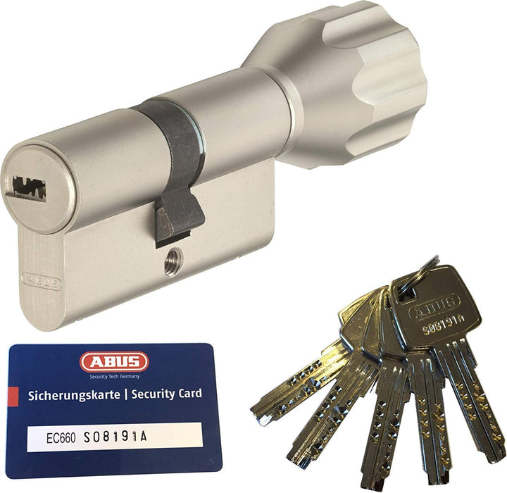 ABUS EC660 ECK660 Profil-Knaufzylinder Länge (a/b) Z35/K45mm (c=80mm) mit 5 Schlüssel, mit Sicherung