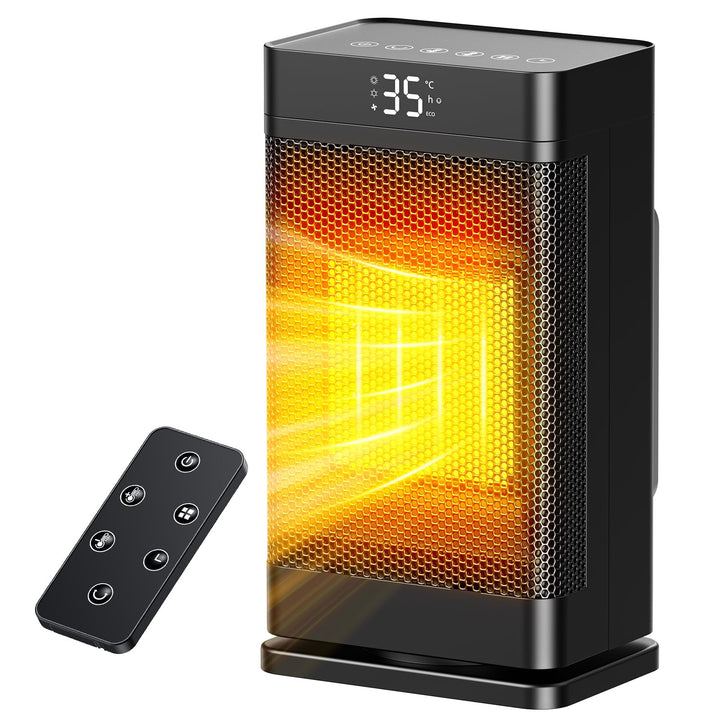 Mowend Keramik Heizlüfter, 1500W Elektroheizer mit Thermostat & PTC-Keramik-Heizlüfter, ECO-Modus, Ü