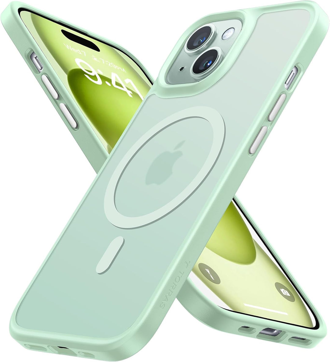 TORRAS Guardian-Mag für iPhone 15 Hülle für MagSafe (Zertifizierte Magnetkraft und Schutzkraft) Matt