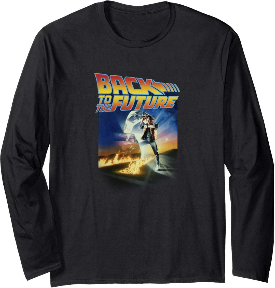 Back To The Future Poster Fade Langarmshirt
