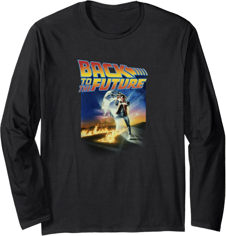 Back To The Future Poster Fade Langarmshirt