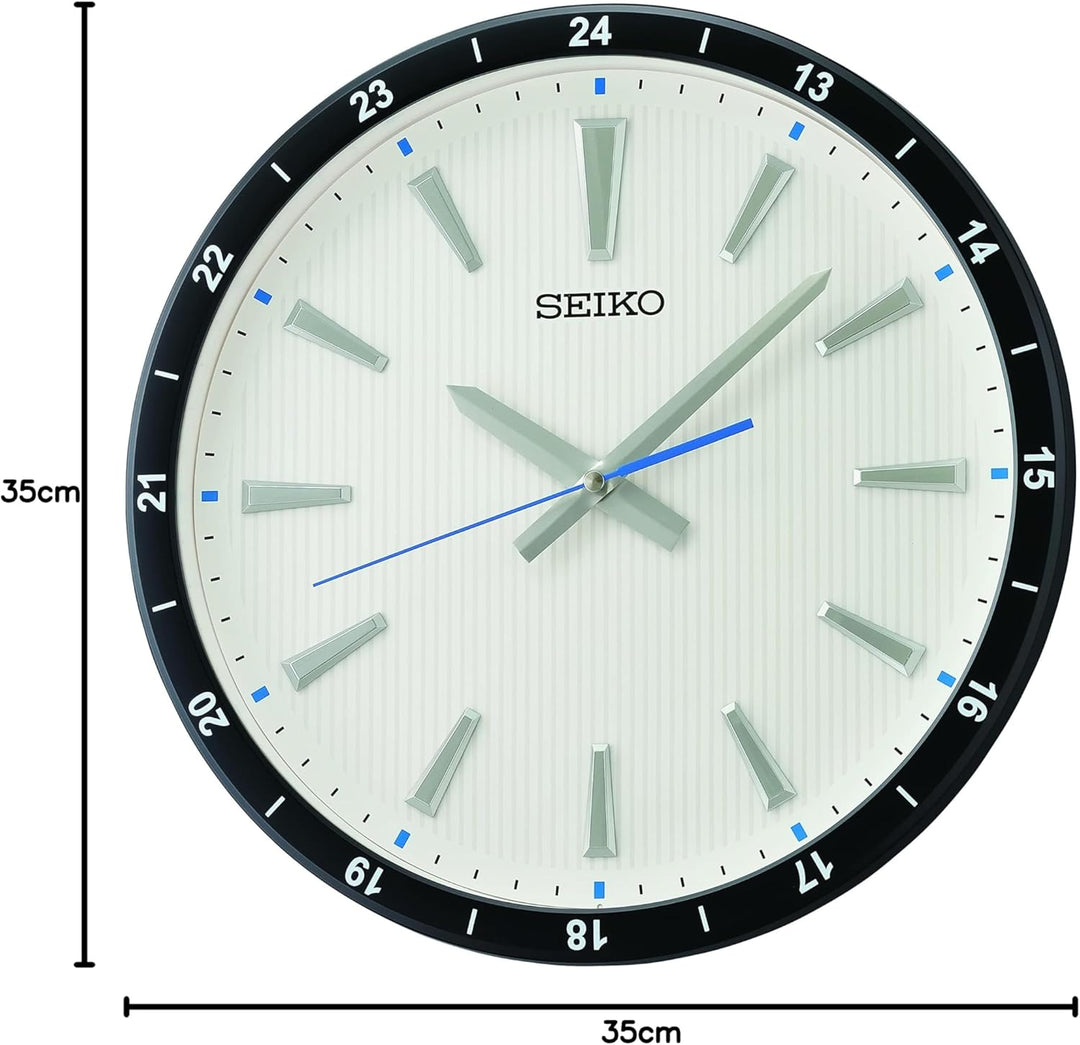 Seiko Clock Wanduhr analog schwarz-weiss QXA802J Standard Schwarz-weiss, Standard Schwarz-weiss
