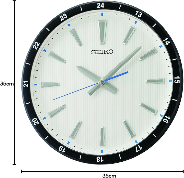Seiko Clock Wanduhr analog schwarz-weiss QXA802J Standard Schwarz-weiss, Standard Schwarz-weiss