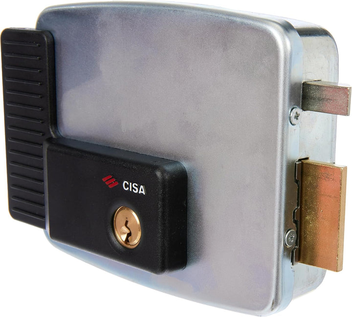 Cisa Elektronisches Schloss, 12 V, verzinkt, silber, 11721501, 12V Entrata 50 Rechtshänder ohne Tast