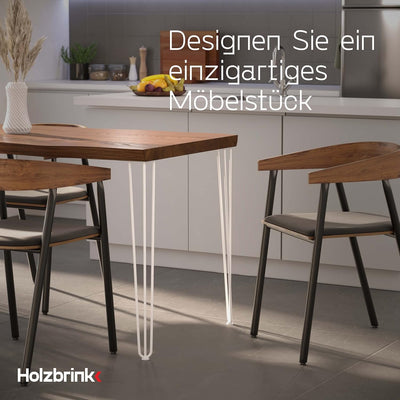 HOLZBRINK - Tischbeine aus Metall | Möbelfüsse | Schreibtischbeine | Metallfüsse | Perfekt für Zu Ha