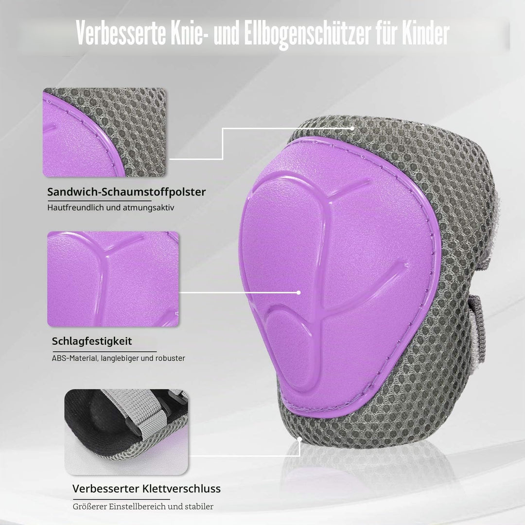 LANOVAGEAR Knieschoner Kinder Protektoren Knieschützer Set 2-8 Jahre Ellbogenschützer, Knieschützer