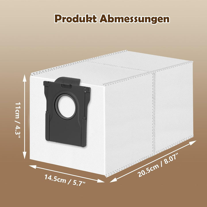 12 Stück Staubbeutel Kompatibel mit Dreame L20/X40 Ultra Complete, L10s/L10/L40/S20/E30 Ultra, L10s