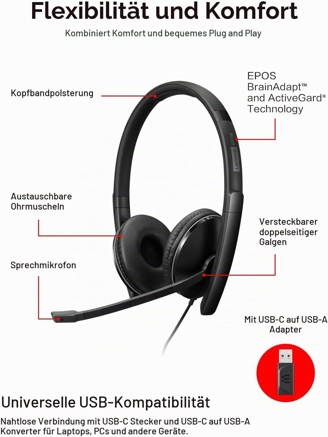Lenovo Wired ANC Headset GEN2