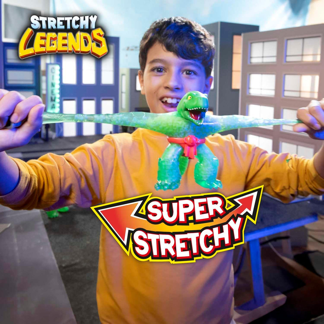Stretchy Legends Megarex - Elastische Actionfiguren für Kinder, Dehnbare Superhelden Figuren zu Samm