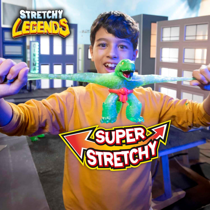 Stretchy Legends Megarex - Elastische Actionfiguren für Kinder, Dehnbare Superhelden Figuren zu Samm