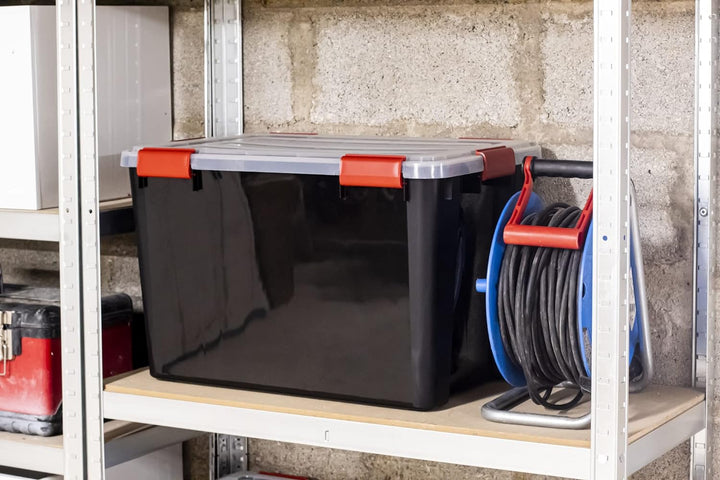 Iris Ohyama, Wasserdichte Aufbewahrungsboxen aus Kunststoff mit 70-Liter-Deckel, 3er-Set, BPA-frei,