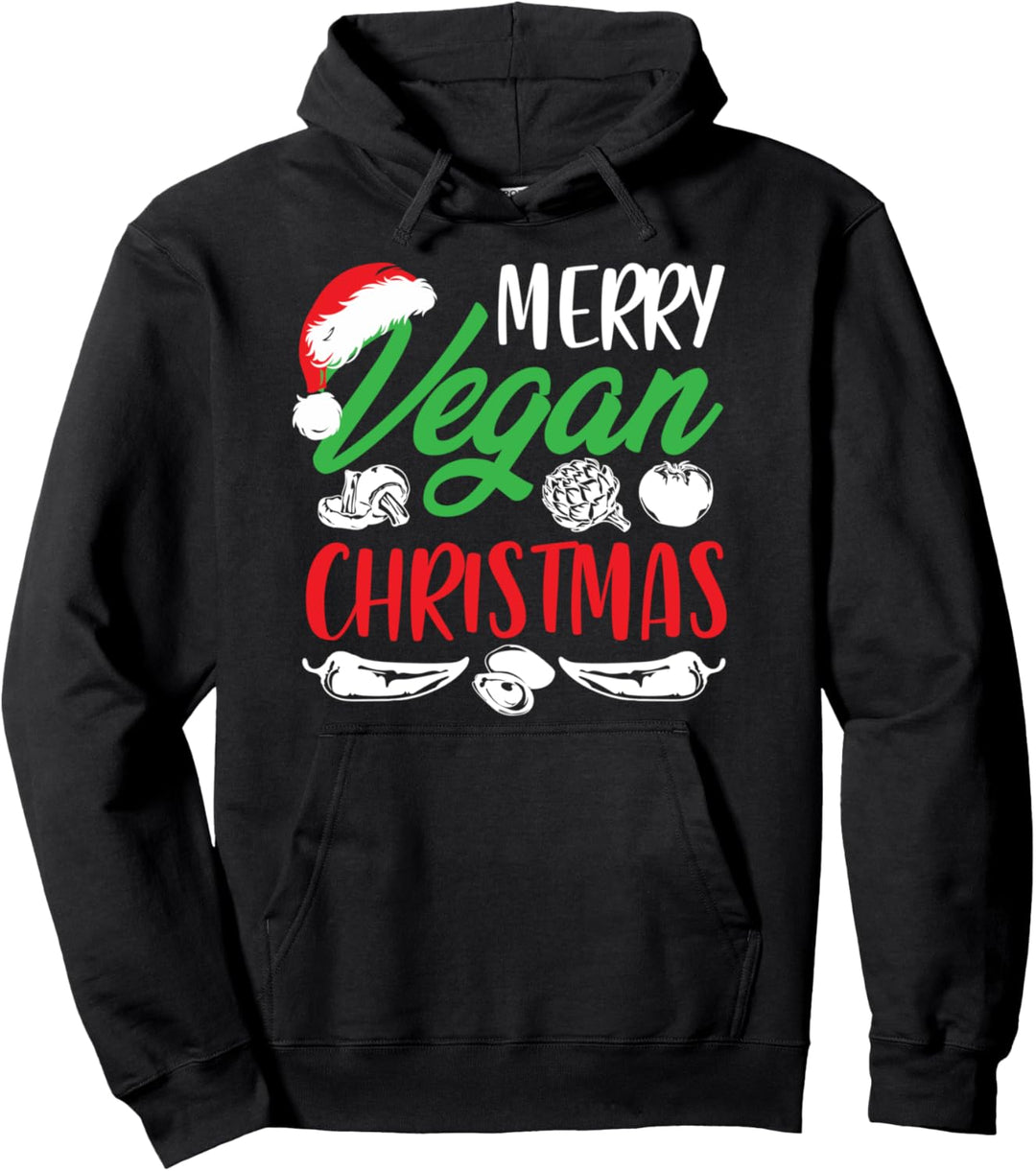 Merry Vegan Christmas Vegane Weihnachten Veganerin & Veganer Pullover Hoodie