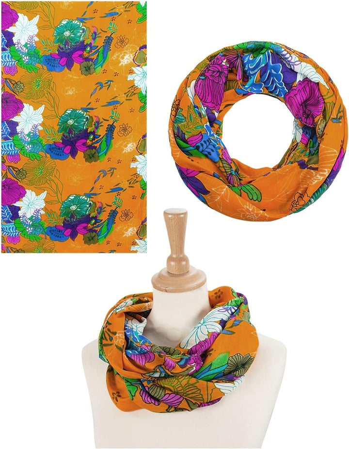 Sunsa Damen 3 Set Loop Schals. 100% Baumwolle Schlauchschals für Frühlings/Sommer. Dünne Loopschals