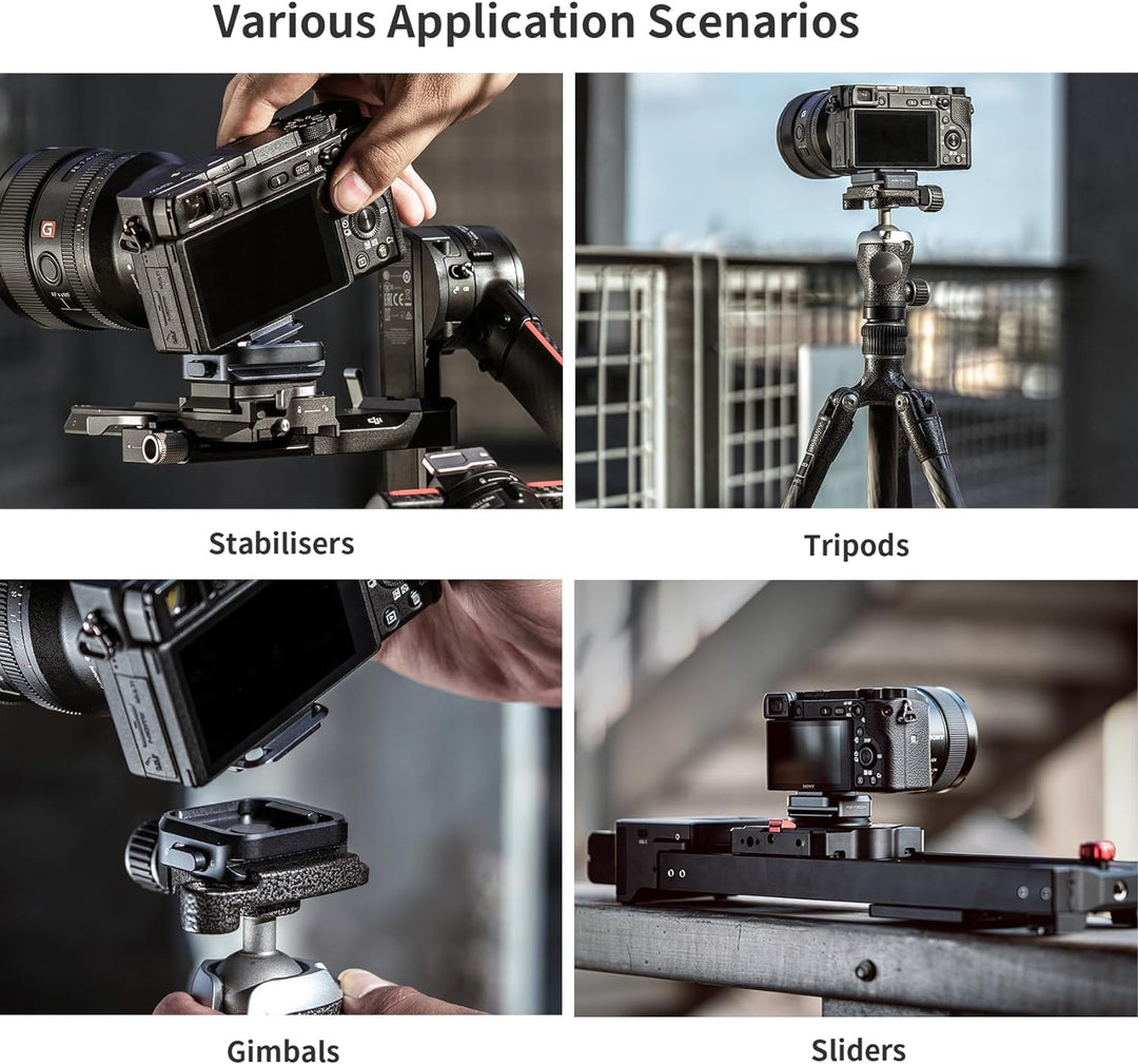 PGYTECH Kamera Schnellwechselplatte Klemme, kompatibel with Arca Swiss, Quick Release Plate für Foto