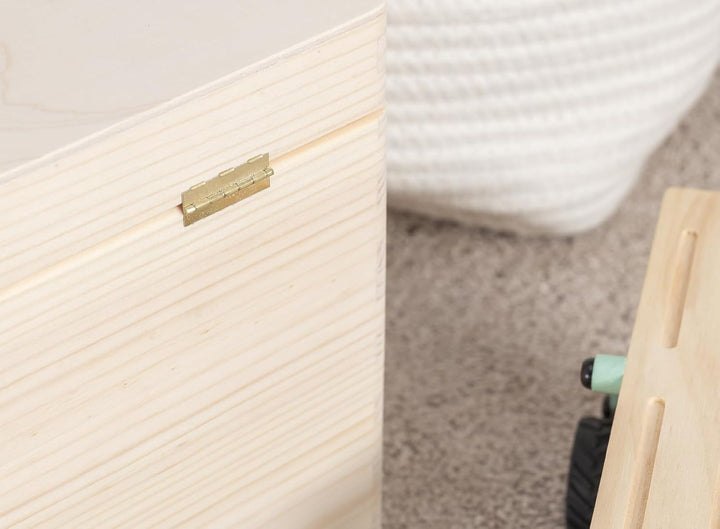 Pinus Personalisierte Erinnerungskiste aus Holz - 40x30x23 cm Geschenkbox mit Text zur Geburt, Taufe