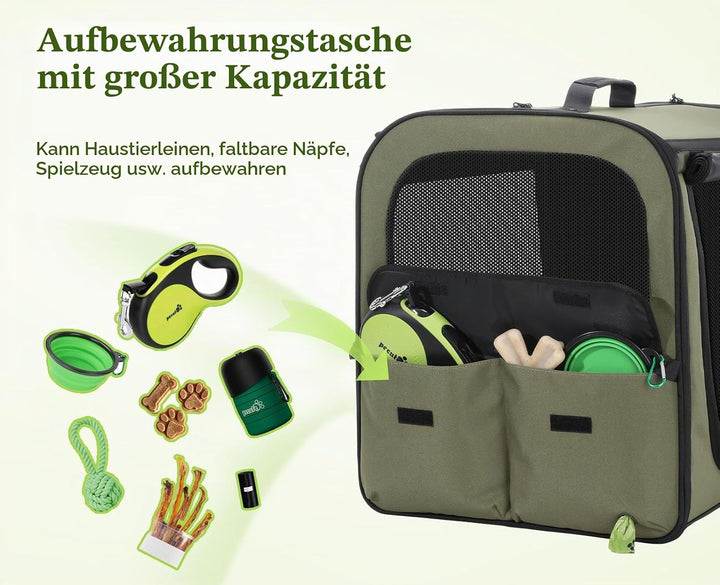 pecute Erweiterbar Katzentasche Transporttasche Stabiler Halt Haustier Tragetasche, Transportbox Kat