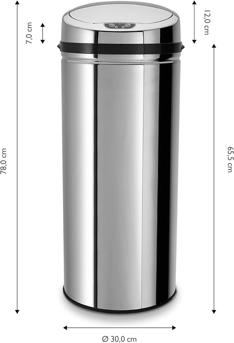 Echtwerk Abfalleimer, Mülleimer mit Sensor, Touchless Abfalleimer, elektrischer Müllbehälter, Infrar