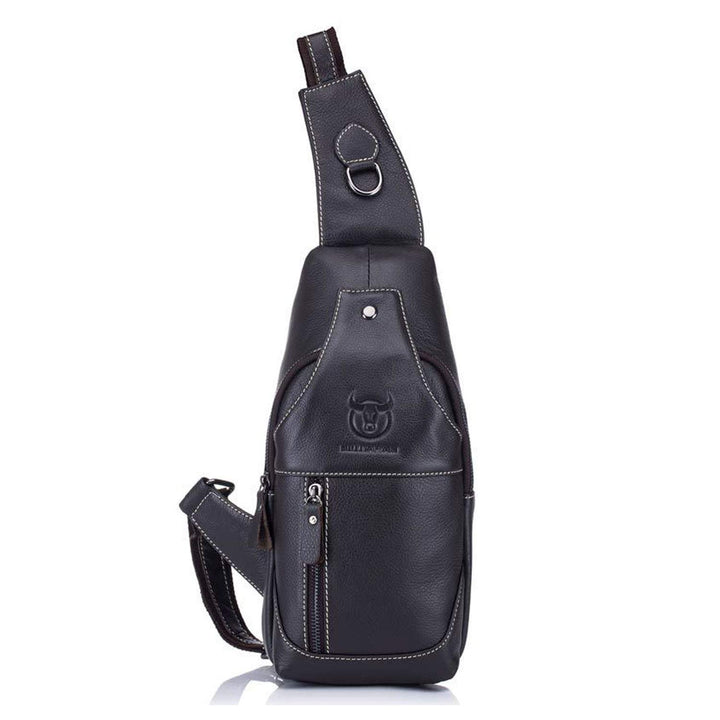 FANDARE Sling Bag Leder Brusttasche Schultertasche Wasserresistent Tragetasche Herren Umhängetasche