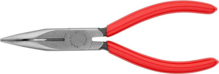 Knipex Flachrundzange mit Schneide (Radiozange) schwarz atramentiert, mit Kunststoff überzogen 160 m