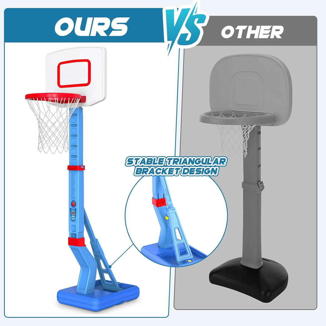 Kinder Basketballkorb,Basketballkorb Indoor Outdoor Réglable en 5 hauteurs 70-138 cm mit Mini Basket