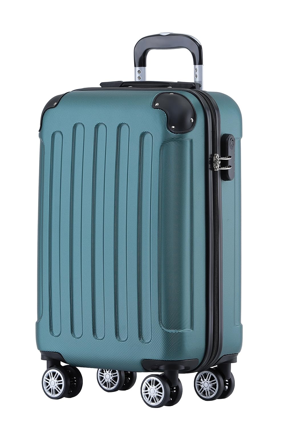 BEIBYE Zwillingsrollen Hardcase Reisekoffer Koffer Trolleys Hartschale in XL-L-M in 14 Farben (Dunke