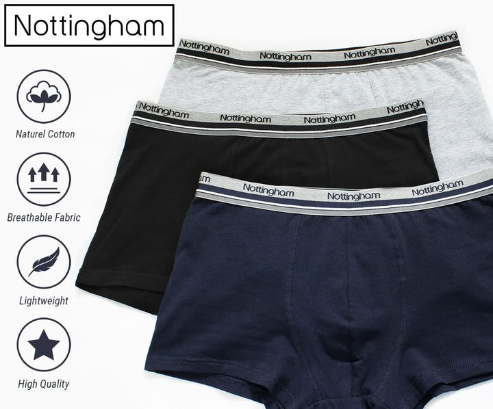 Nottingham Herren Slips/Boxershorts Unterwäsche Stretch-Baumwolle XL Boxershorts 9er Pack Mehrfarbig