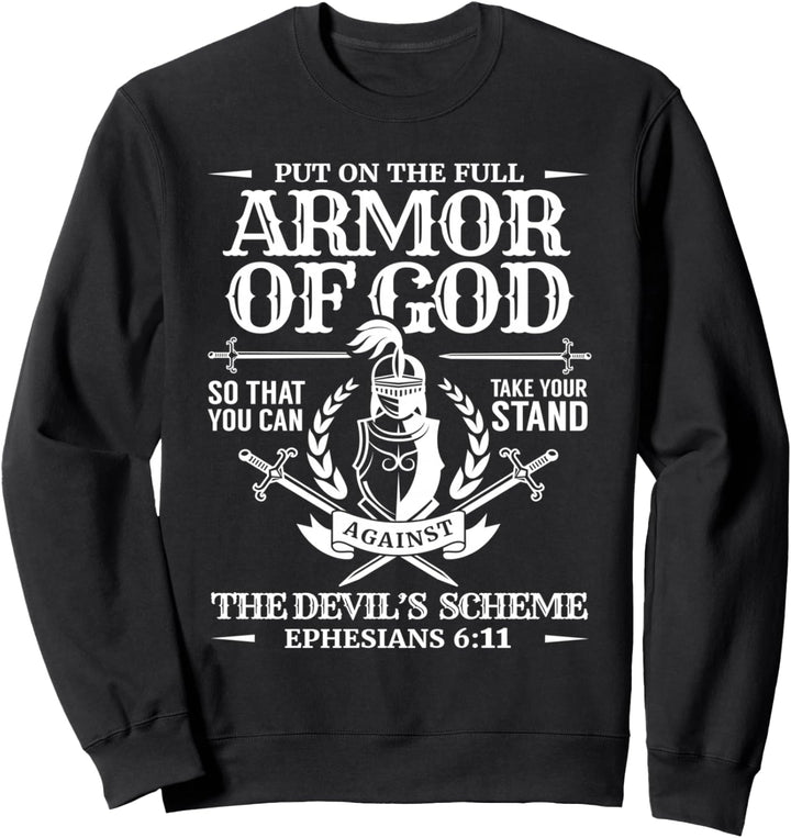 Rüstung Gottes Christlicher Bibelvers Religiös Sweatshirt
